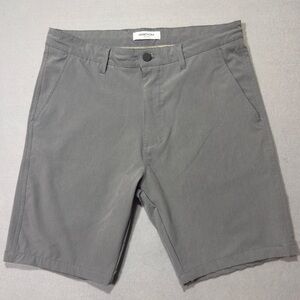 Kenneth Cole Gray Flat-Front Performance Shorts